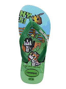 Havaianas Boys Minecraft Flip Flops Green