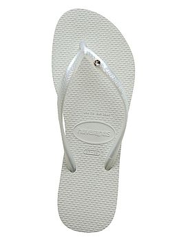 Havaianas Slim Crystal SW II Flip Flop White