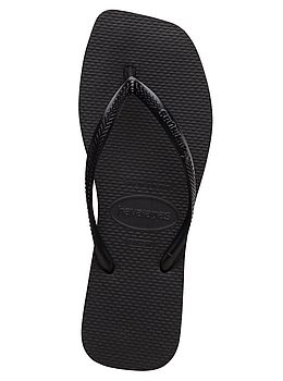 Havaianas Slim Square Flip Flops Black