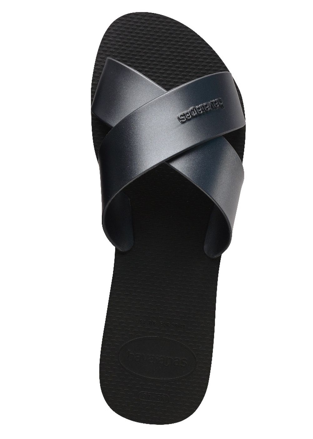 Havaianas Aqua Metallic Slider Sandals Black