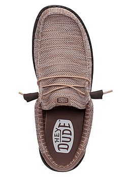 Hey Dude Wally Stretch Sox Shoes Deep Taupe