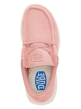 Hey Dude Wendy Comf Suede Shoes Rose Pink