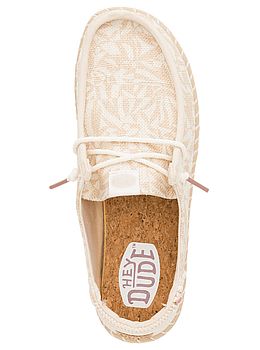 Hey Dude Wendy Espadrille Palm Shoes Pale Pink
