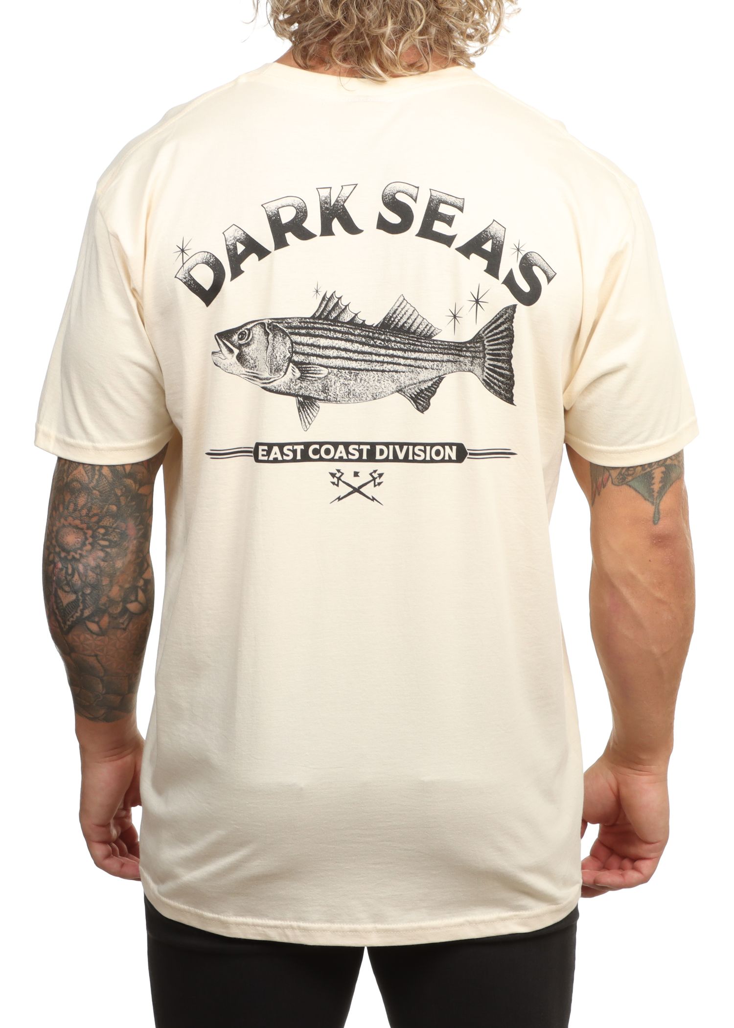 Dark Seas Striped Bass Tee Cream