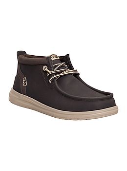 Hey Dude Wally Mid GripR Boots Mole Brown