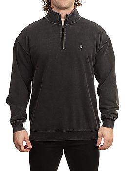 Volcom Single Stone Quarter Zip Acid Black