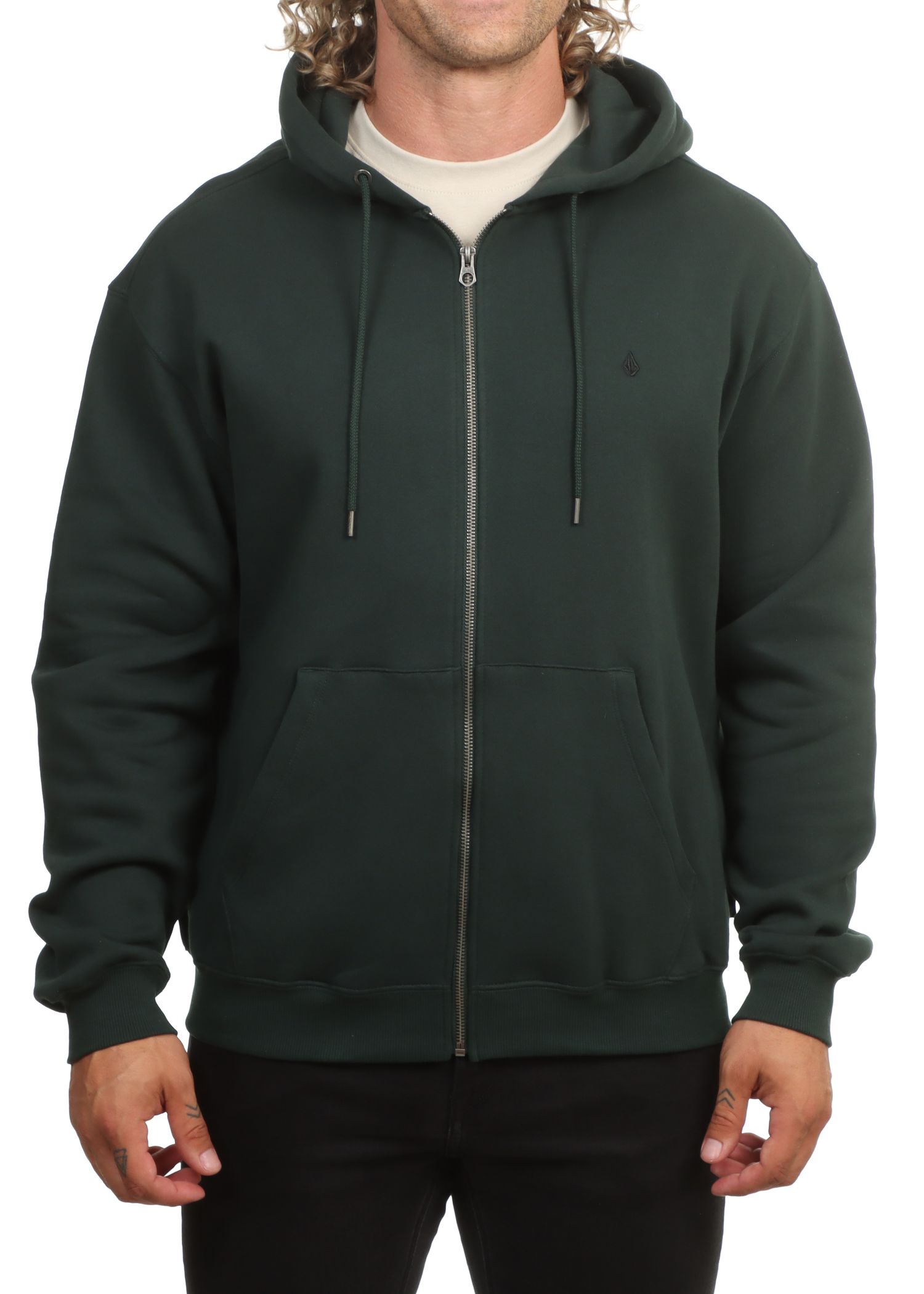 Volcom Single Stone Zip Hoodie Scarab