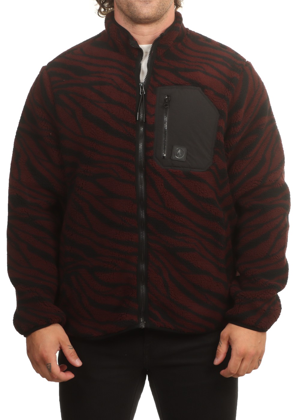 Volcom Muzzer Fuzzar Zip Fleece Chocolate