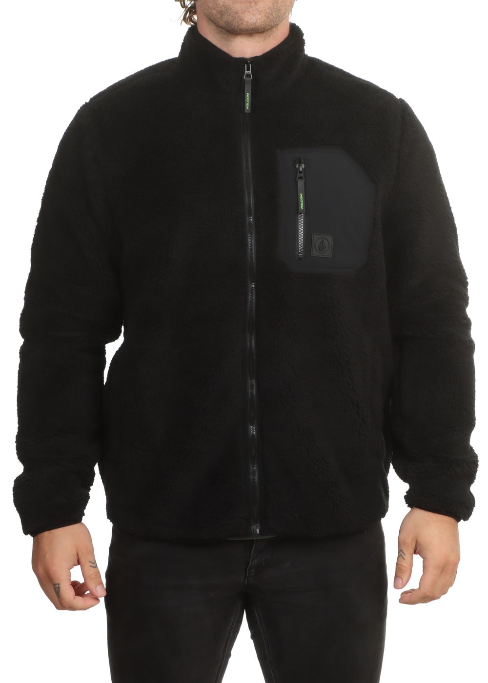 Volcom Muzzer Fuzzar Zip Fleece Black