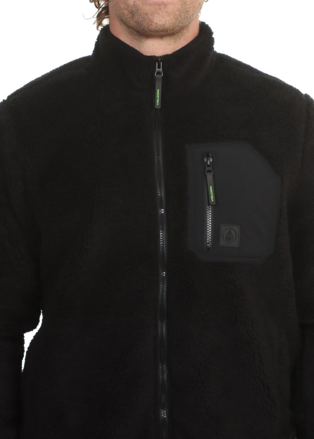 Volcom Muzzer Fuzzar Zip Fleece Black
