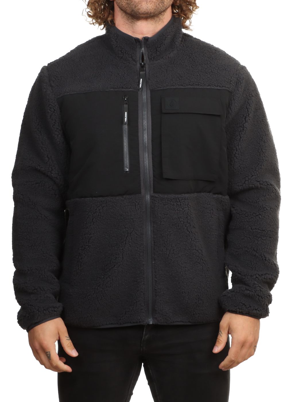 Volcom Storm Stone Zip Fleece Asphalt Black