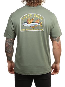 Salty Crew Fly Home Tee Laurel Wreath