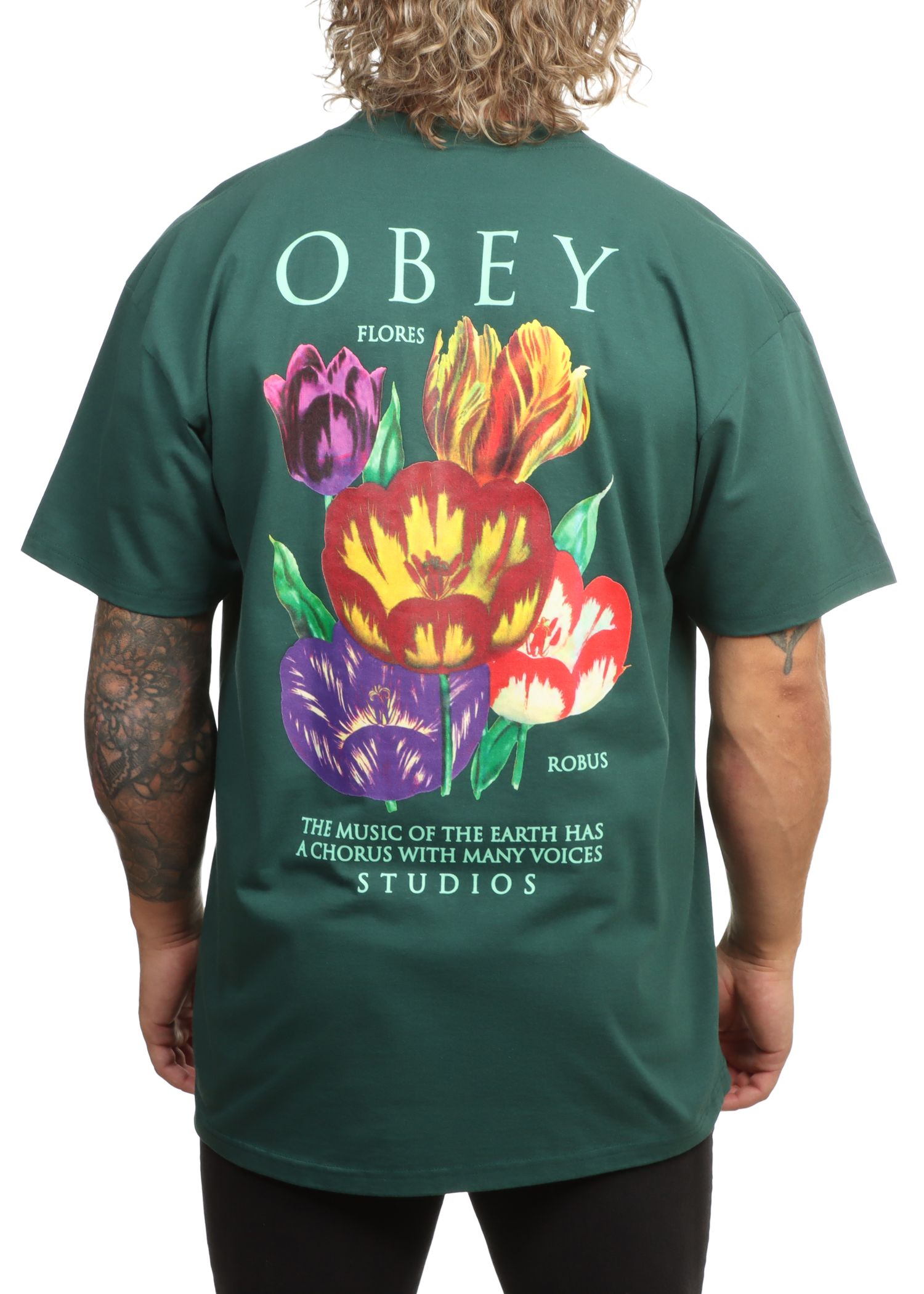 Obey Flores Robus Tee Rainforest