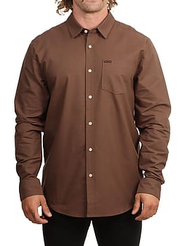 Volcom Veeco Oxford Shirt Brown Stone