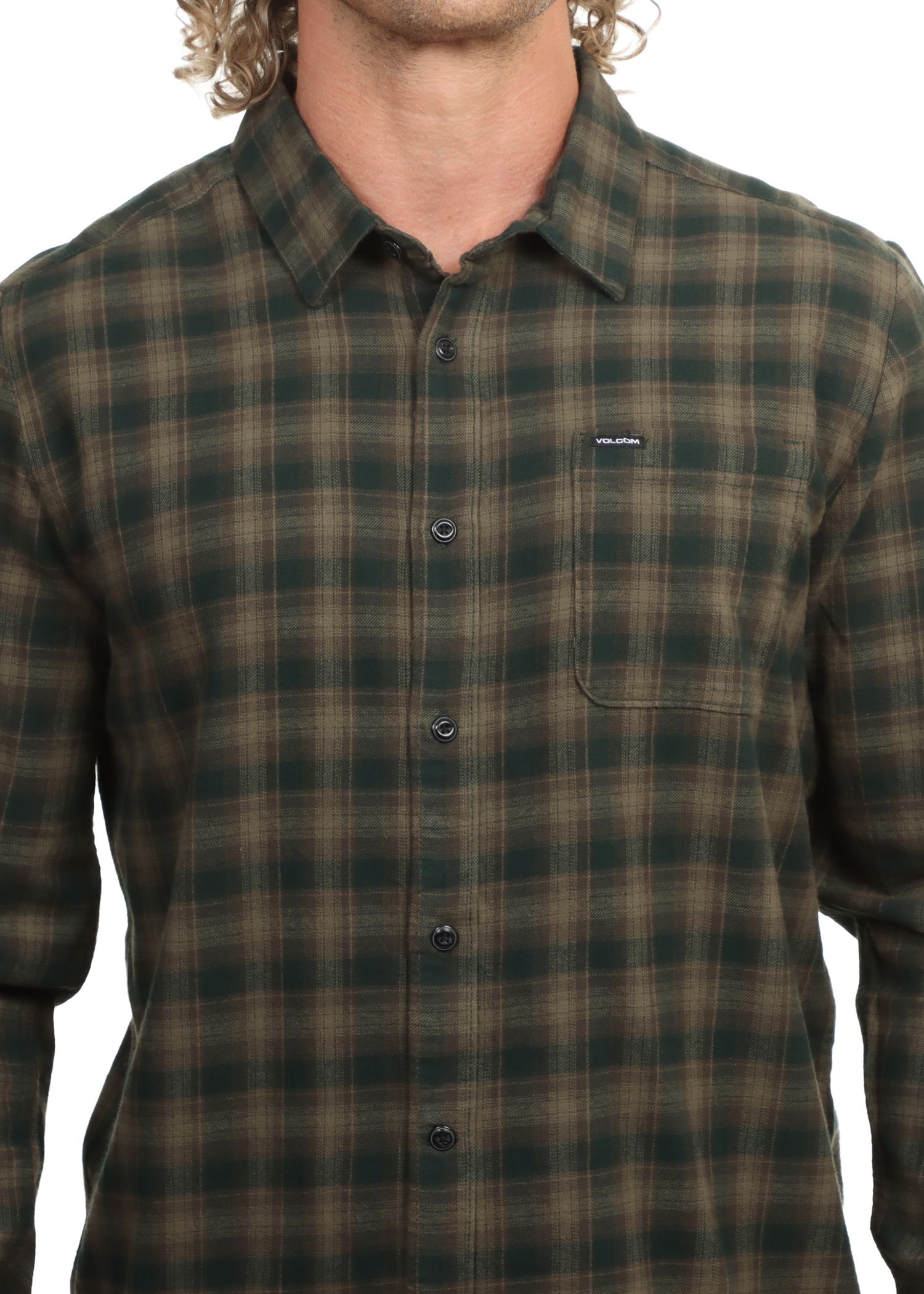 Volcom Caden Plaid Shirt Wintermoss