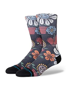 Stance Planted Crew Socks Black