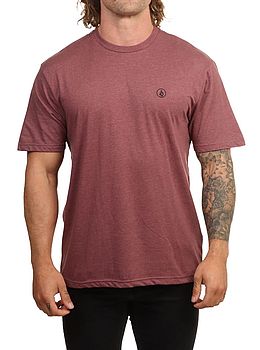Volcom Circle Blanks Hth Tee Merlot