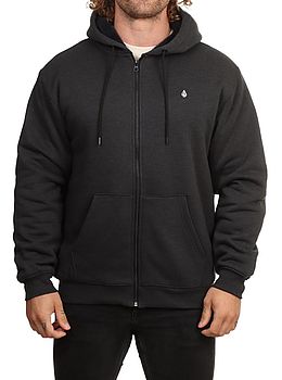 Volcom Single Stone Lined Zip Hoodie Black