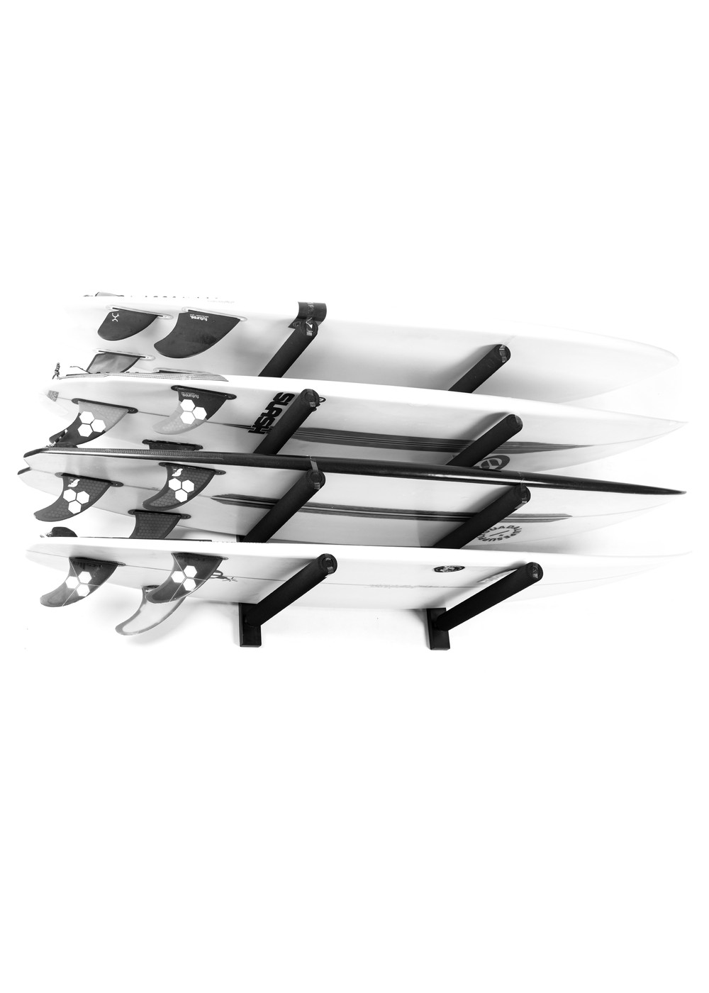 Surflogic Horizontal Quad Surfboard Wall Rack