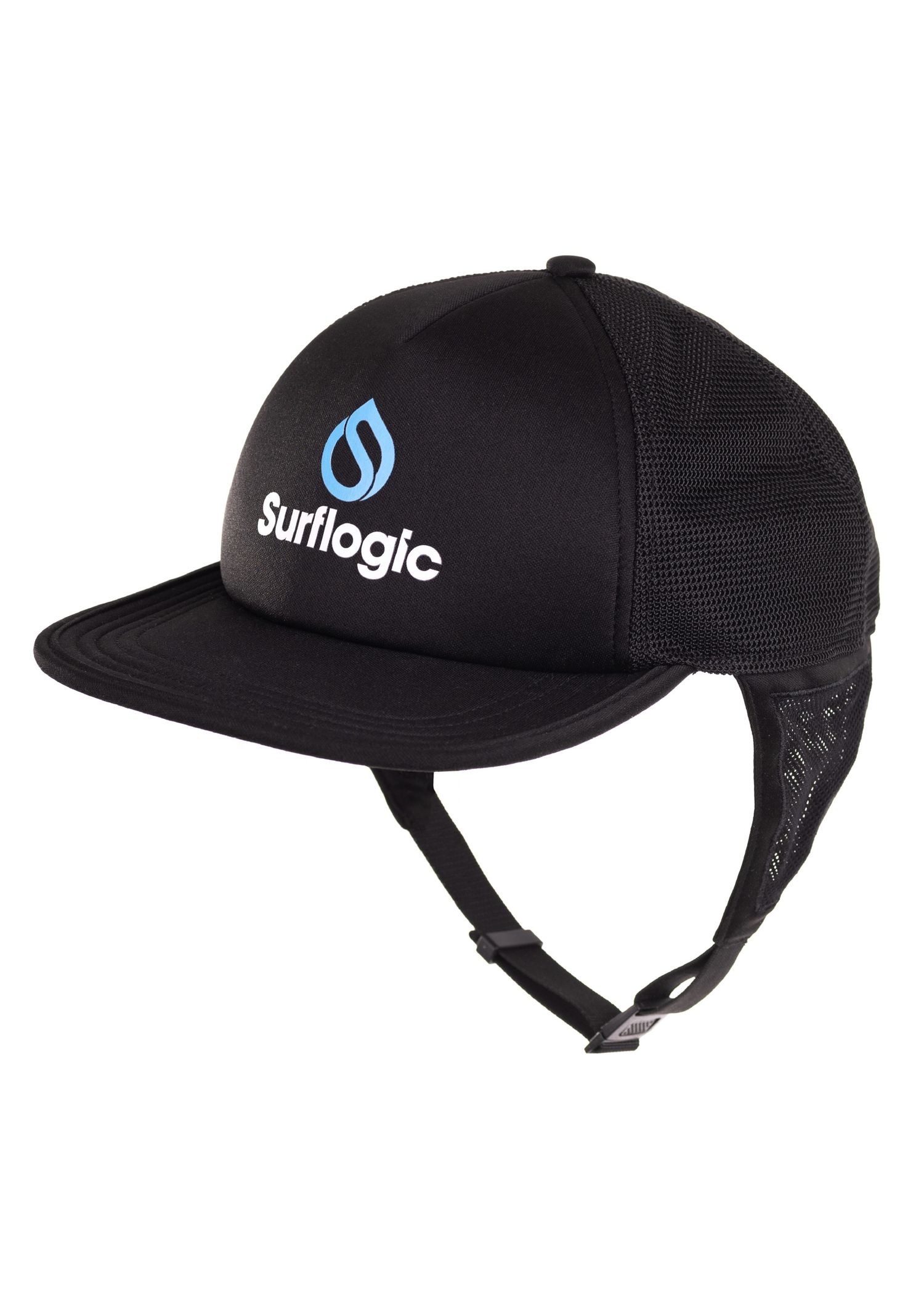 Surflogic Surf Trucker Cap With Chin Strap Black