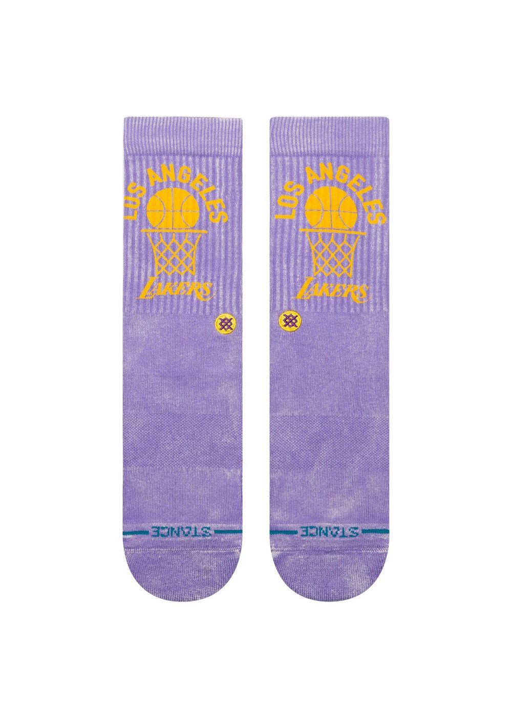 Stance Vintage Los Angeles Lakers Socks Purple