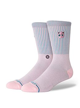 Stance x Pokemon Jigglypuff Crew Socks Pink