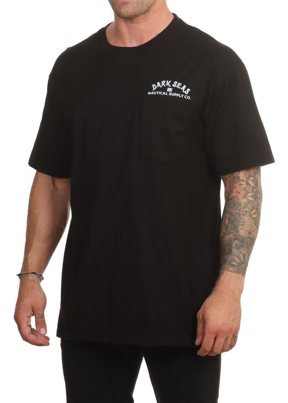 Dark Seas Dockside Pocket Tee Black