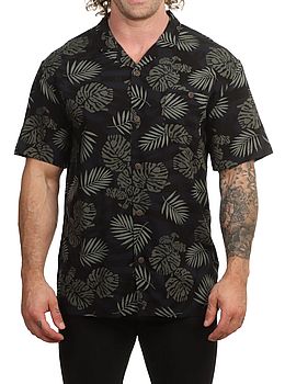 Saltrock Warp Surf Resort AOP Shirt Dark Grey