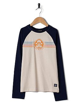Saltrock Boys Origin Stripe Long Sleeve Tee Blue