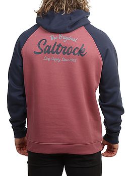 Saltrock Postcard Script Hoodie Dark Pink