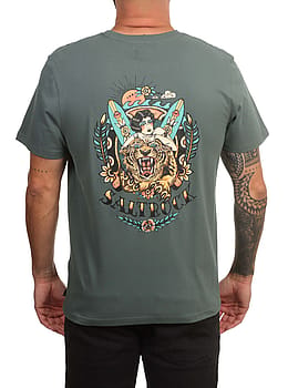Saltrock Tiger Tattoo Tee Dark Green