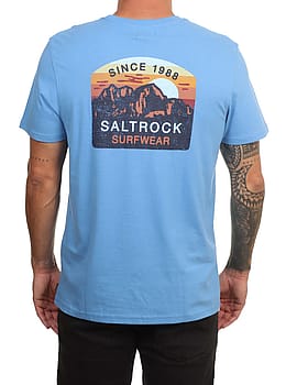 Saltrock Last Light Mountain Tee Bright Blue