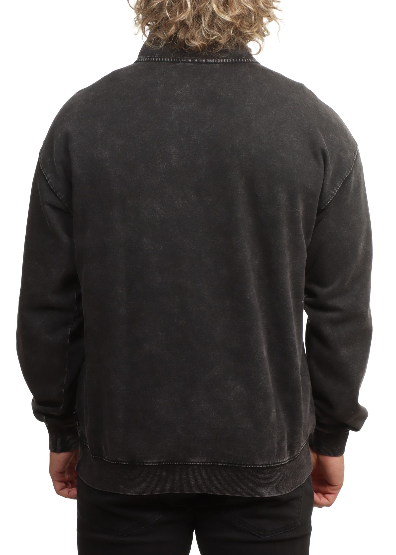 Volcom Single Stone Quarter Zip Light Acid Black