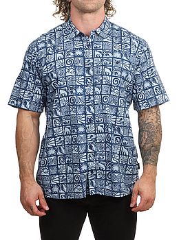 ONeill Print Shirt Dark Blue Bricks