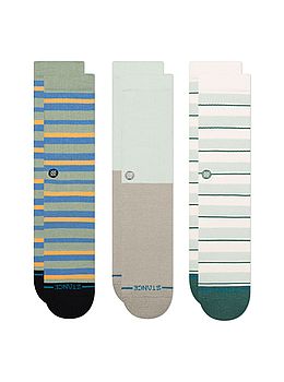 Stance Prep Stripe 3 Pack Socks Pale Blue
