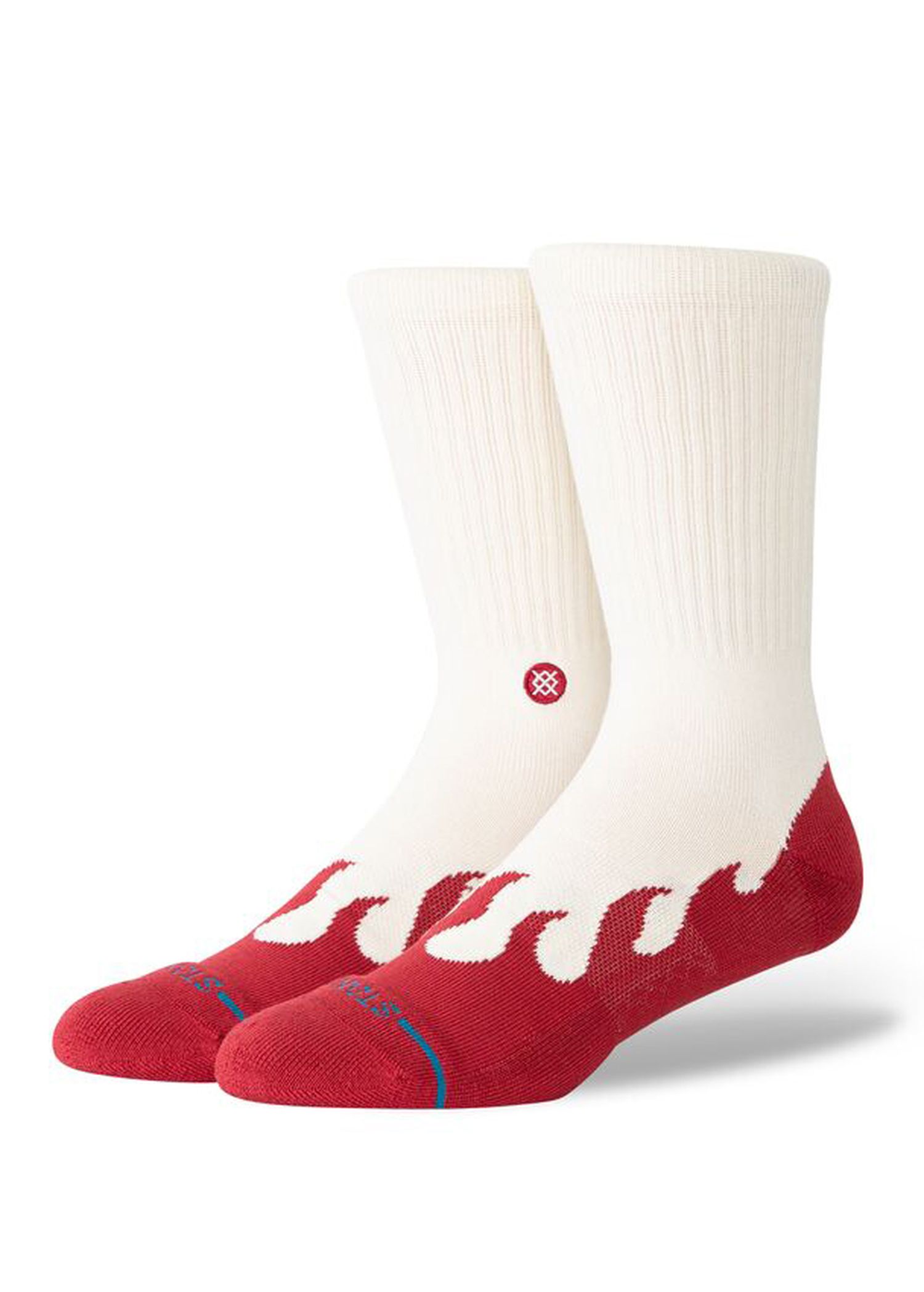 Stance Heating Up Crew Socks Red