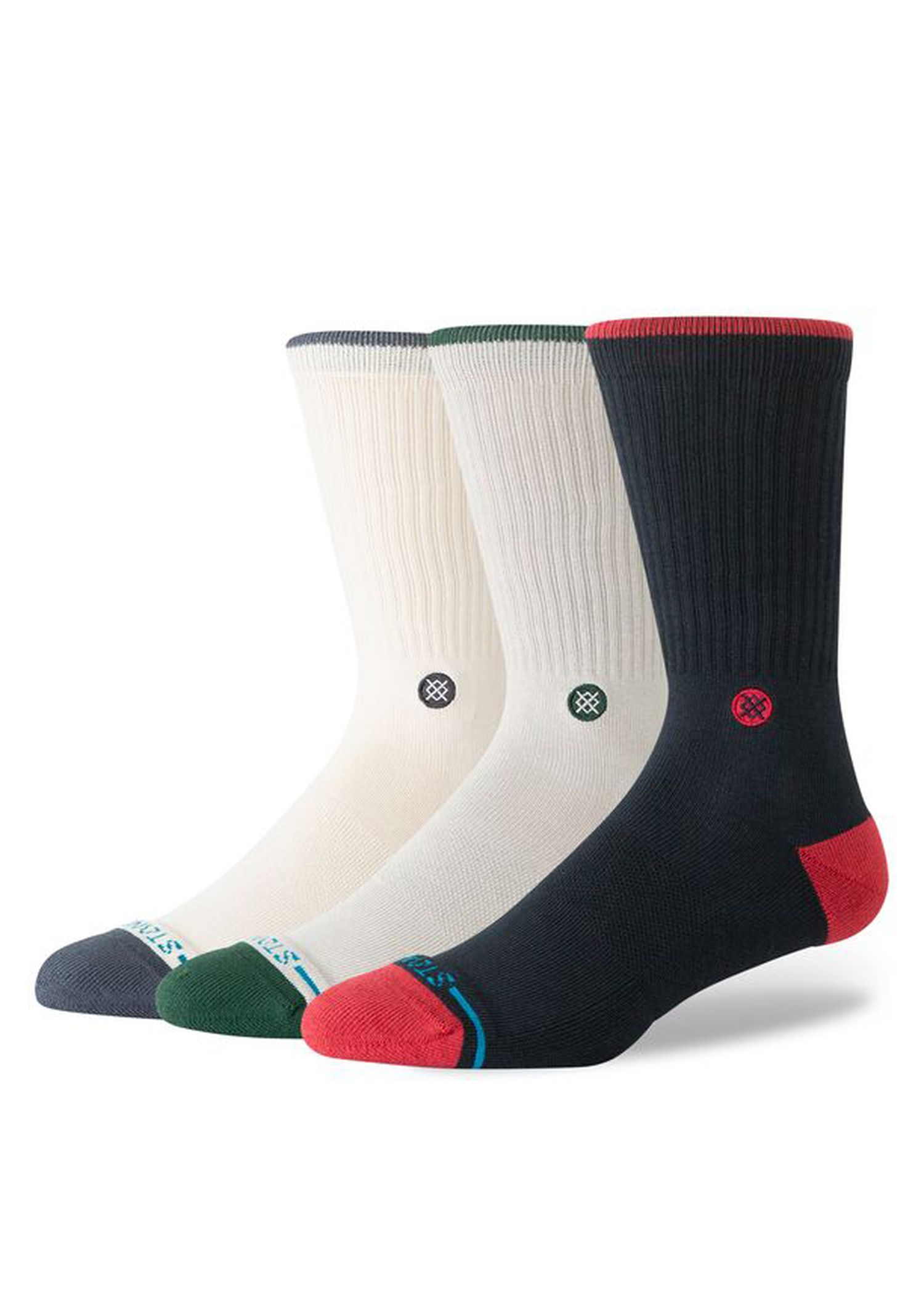 Stance Toner Crew 3 Pack Socks Black