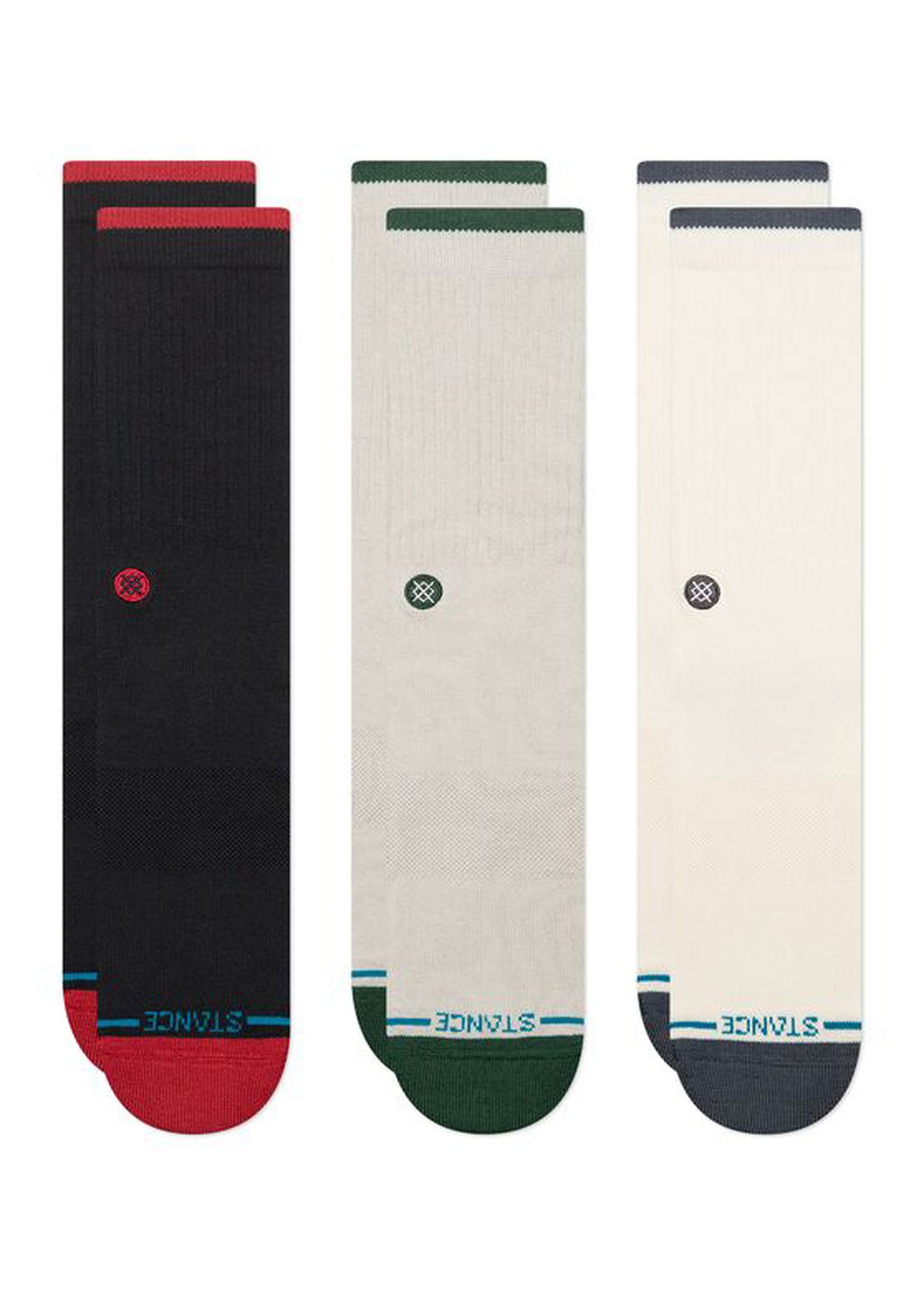Stance Toner Crew 3 Pack Socks Black
