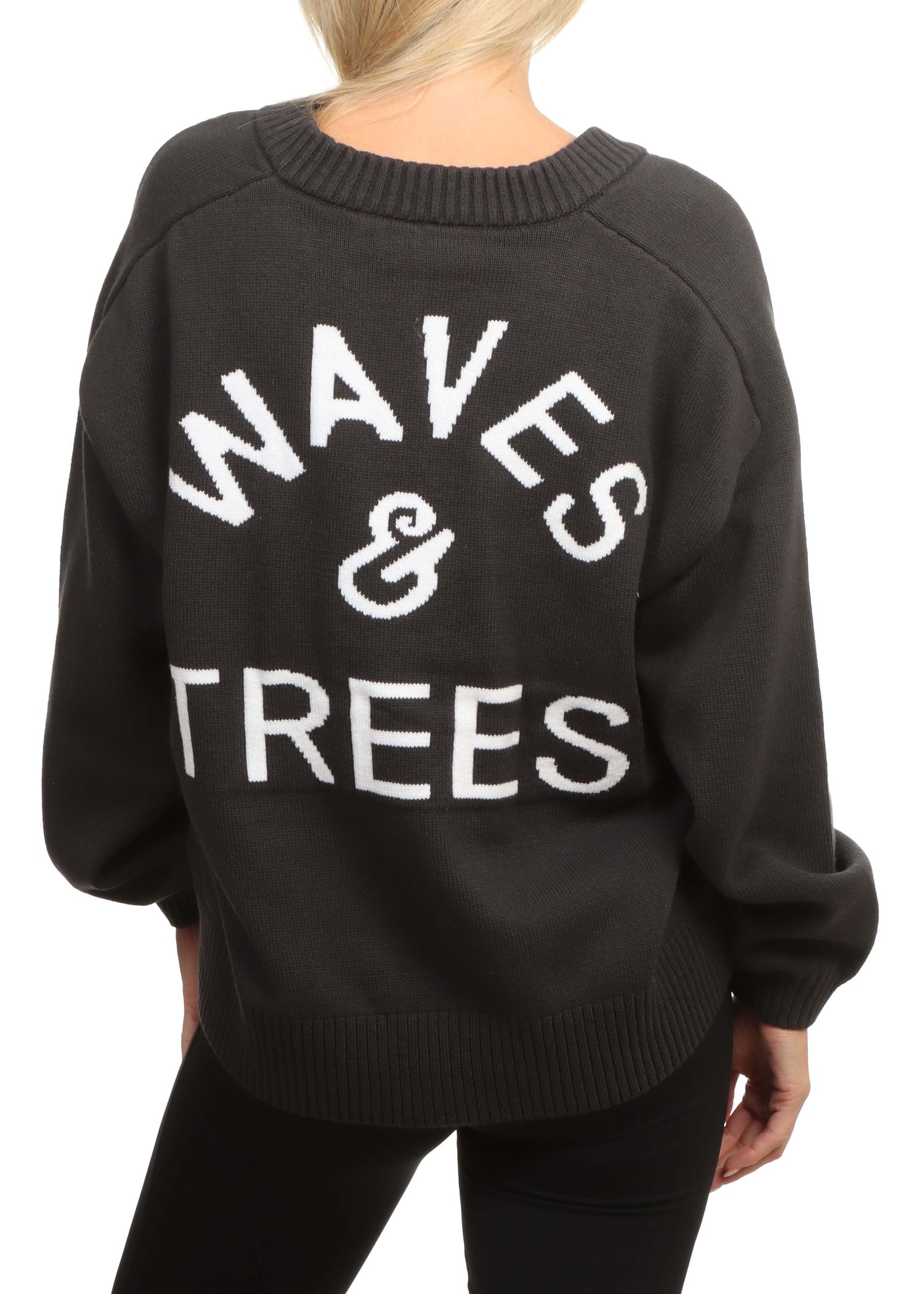 Passenger Penida Knitted Sweater Faded Black
