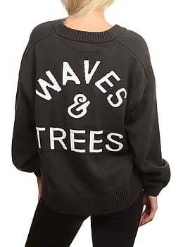 Passenger Penida Knitted Sweater Faded Black
