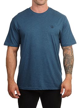 Volcom Circle Blanks Hth Tee Cosmic Blue