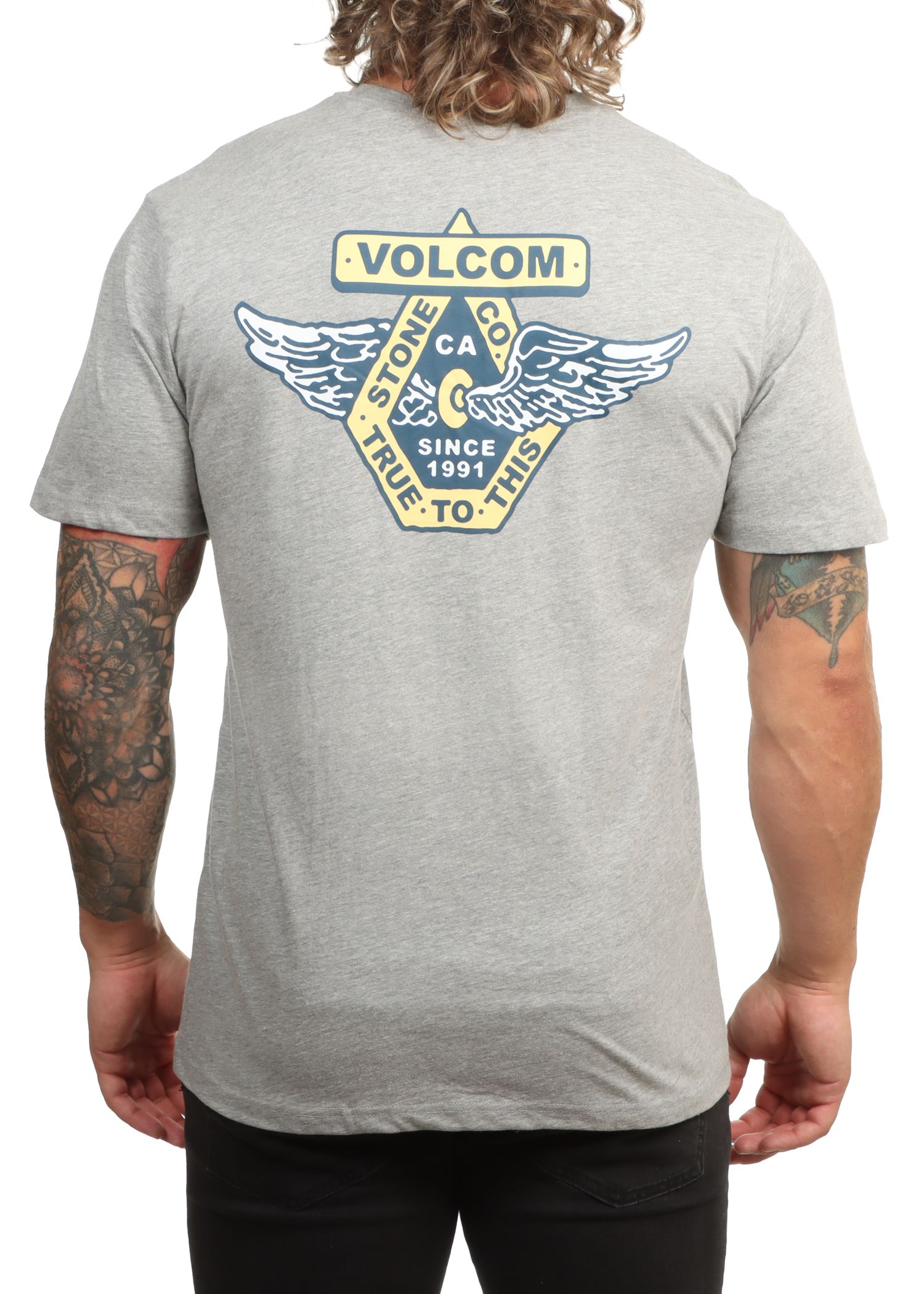 Volcom Free Wheel Hth Tee Heather Grey
