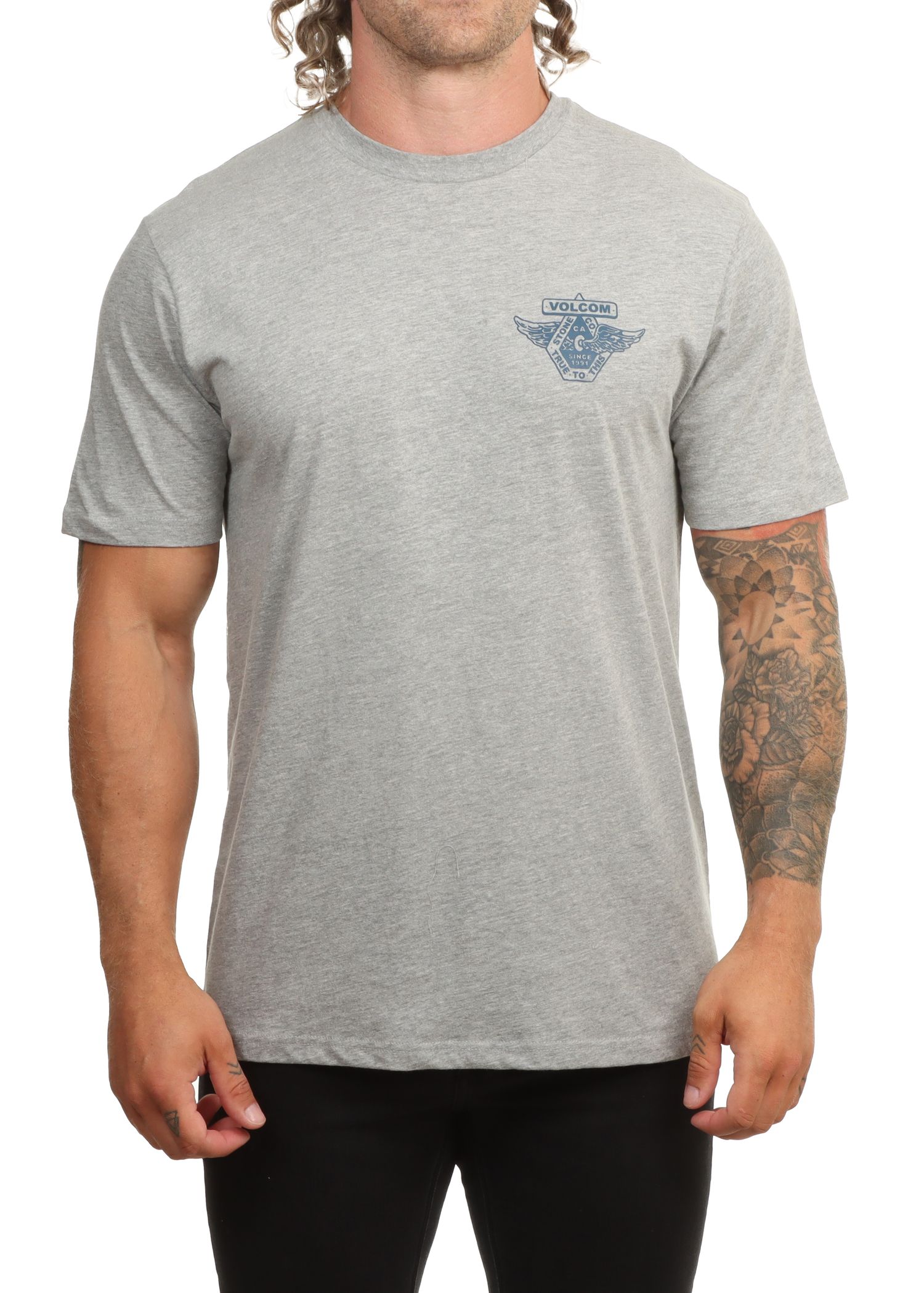 Volcom Free Wheel Hth Tee Heather Grey