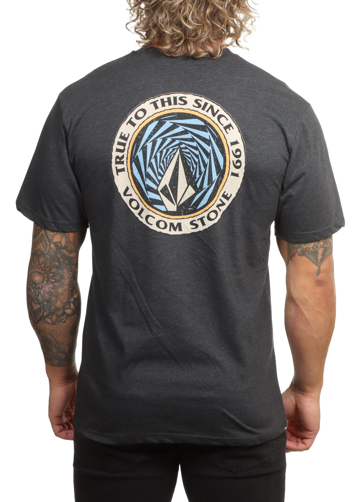 Volcom Ringstone Hth Tee Heather Black