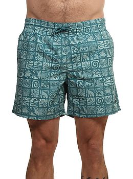 ONeill Print Volley Shorts Blue Bricks