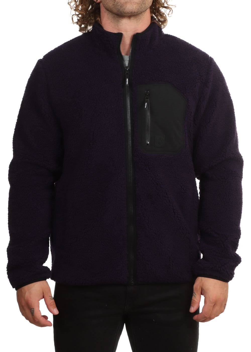 Volcom Muzzer Fuzzar Zip Fleece Dark Purple