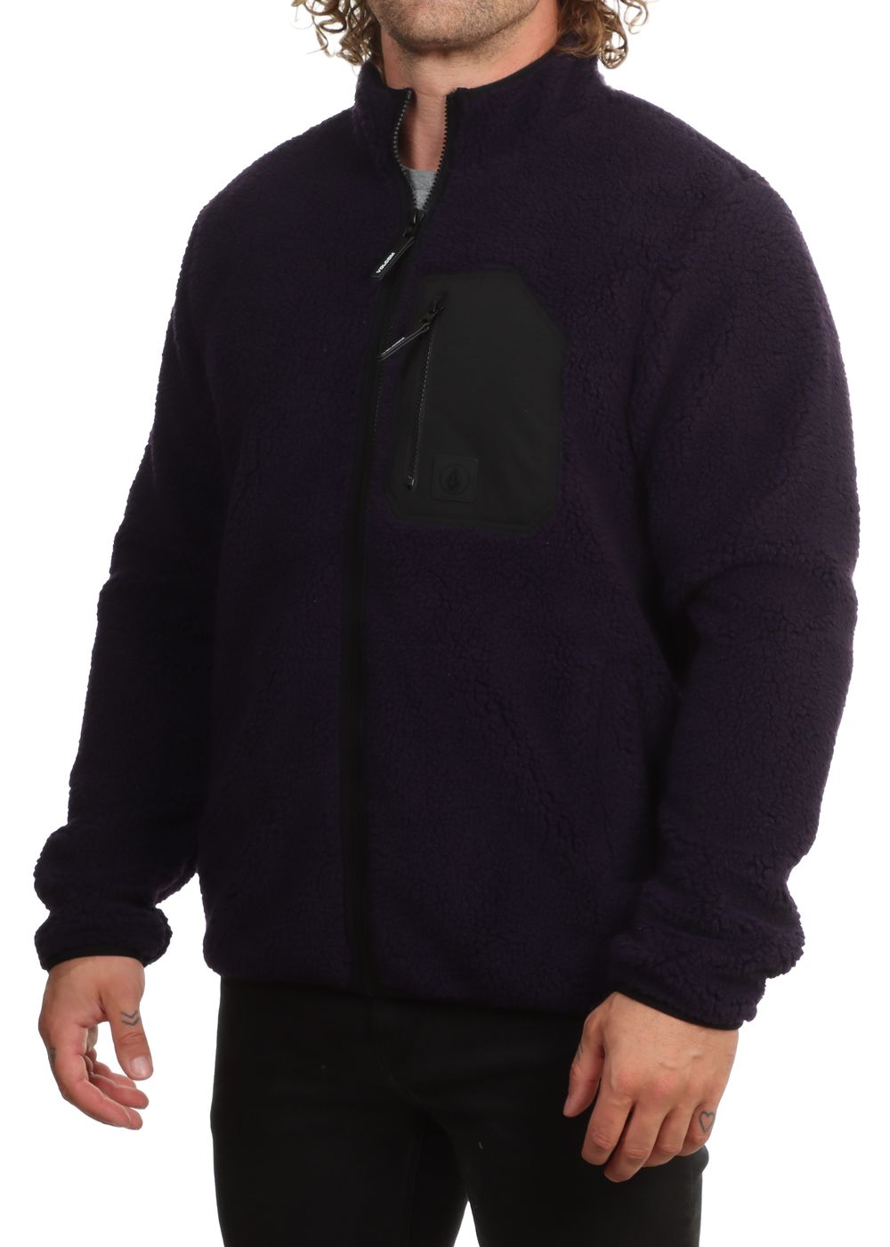 Volcom Muzzer Fuzzar Zip Fleece Dark Purple