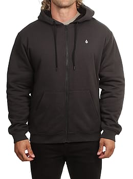 Volcom Single Stone Lined Zip Hoodie Black