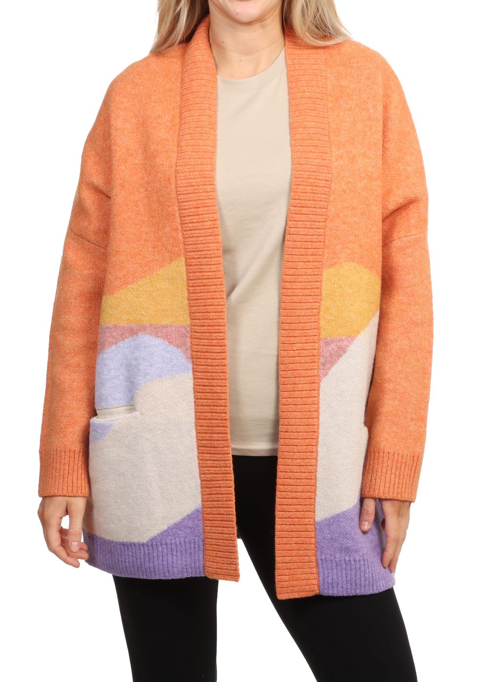 Passenger Scenic Long Cardigan Sunrise Orange