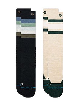Stance Maliboo 2 Pack Mid Wool Snow Socks Multi